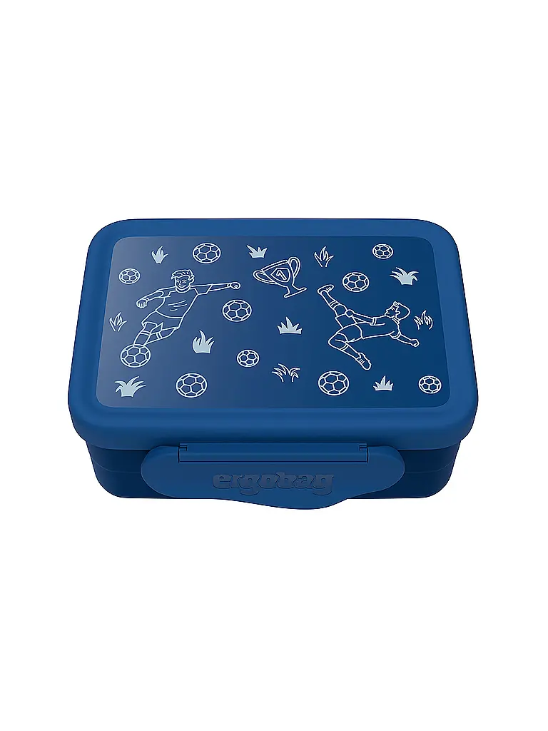 ERGOBAG | Edelstahl Brotdose Fussball  | Azul oscuro