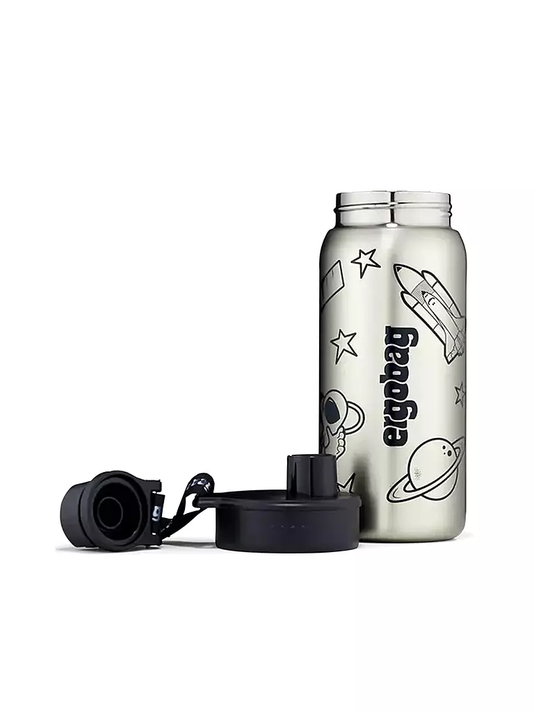 ERGOBAG | Edelstahl Trinkflasche 0,5L Black | Negro