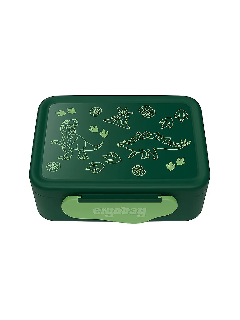 ERGOBAG | Fiambrera de plástico Dinosaurio | Verde oscuro