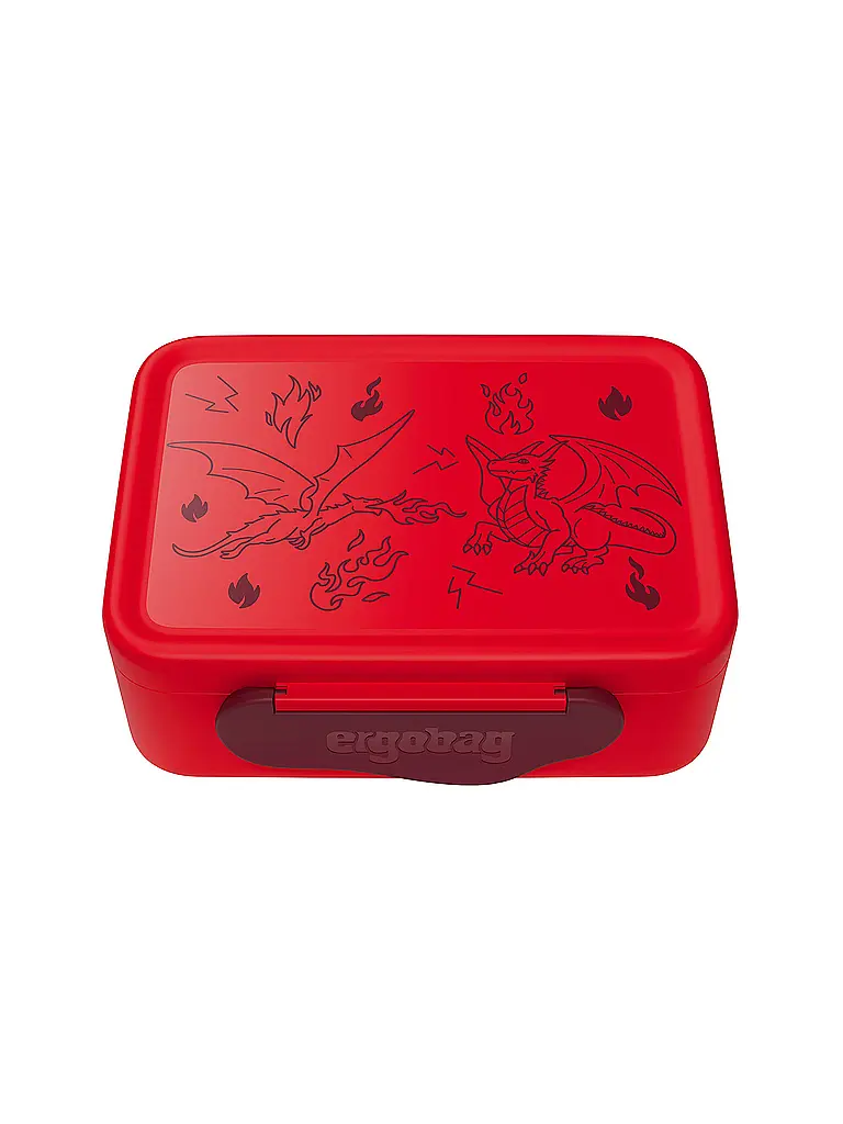 ERGOBAG | Fiambrera de plástico Dragón | Rojo