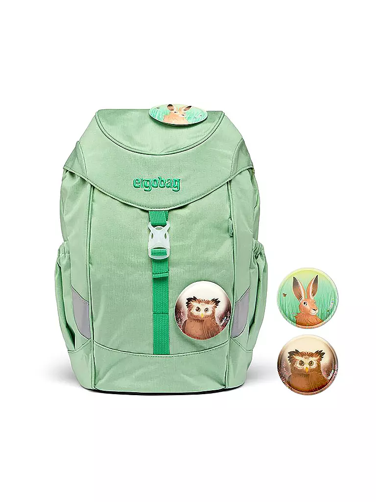 ERGOBAG | Kinder Rucksack Mini - WaldBärwohner | Verde claro
