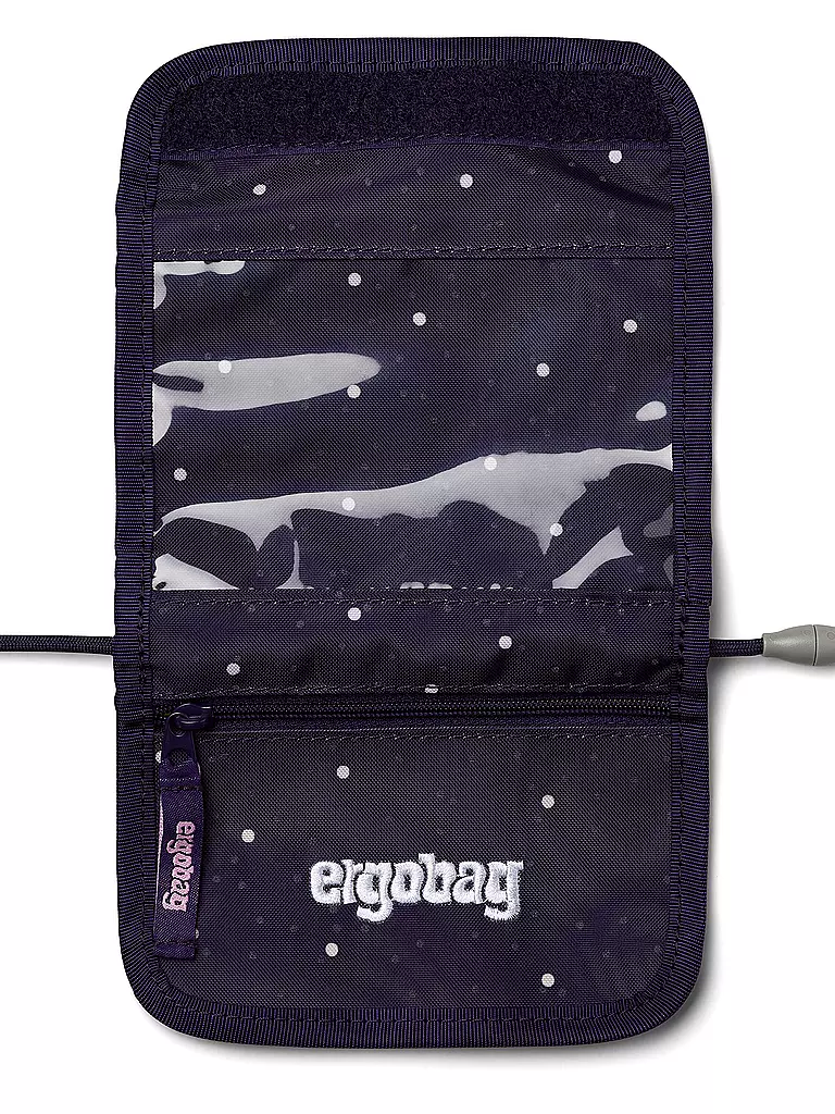 ERGOBAG | Monedero de cuello - Oso Mirador de Estrellas | Azul oscuro