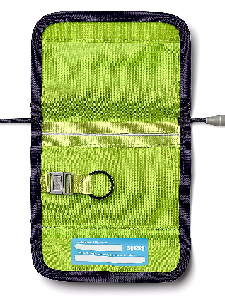 ERGOBAG | Monedero de cuello - Oso Mirador de Estrellas | Azul oscuro