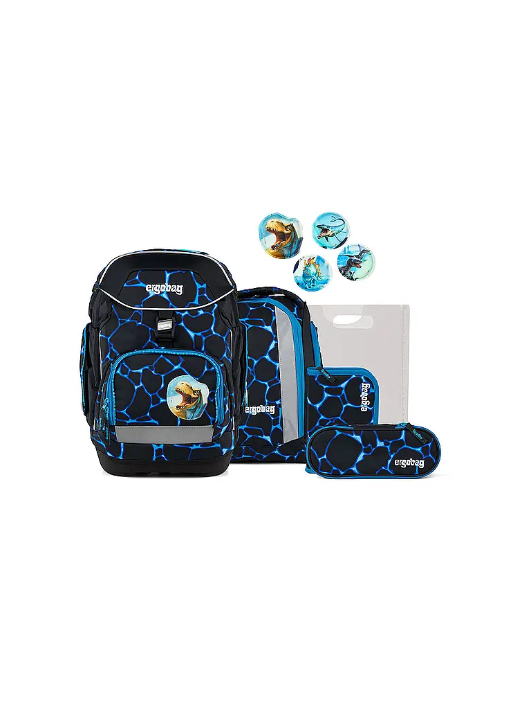 ERGOBAG | Schulrucksack Set 6tlg Pack Bärassic Garden  | Negro