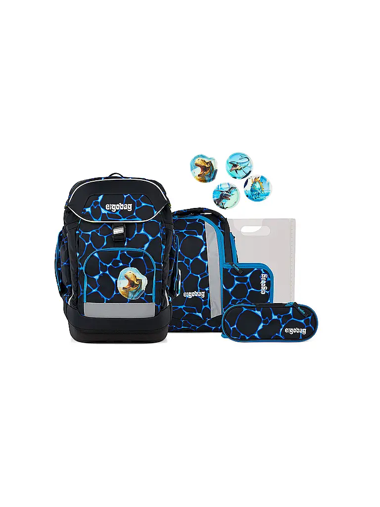 ERGOBAG | Schulrucksack-Set 6tlg. Maxi Bärassic Garden | Negro