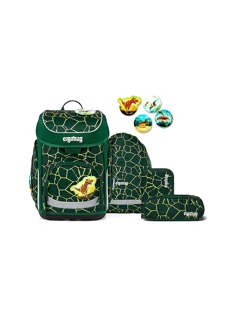 ERGOBAG | Schultaschen Set 5tlg CUBO Bärrex 2026 | Verde oscuro