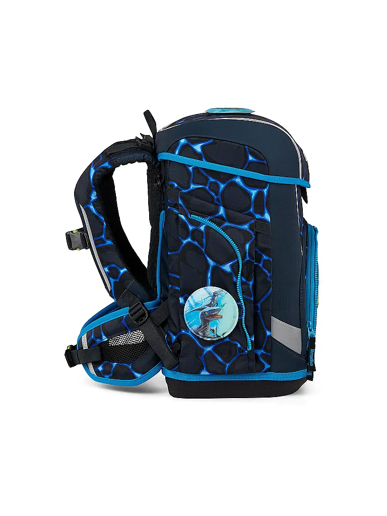 ERGOBAG | Schultaschen Set 5tlg CUBO LIGHT Bärassic Garden | Negro