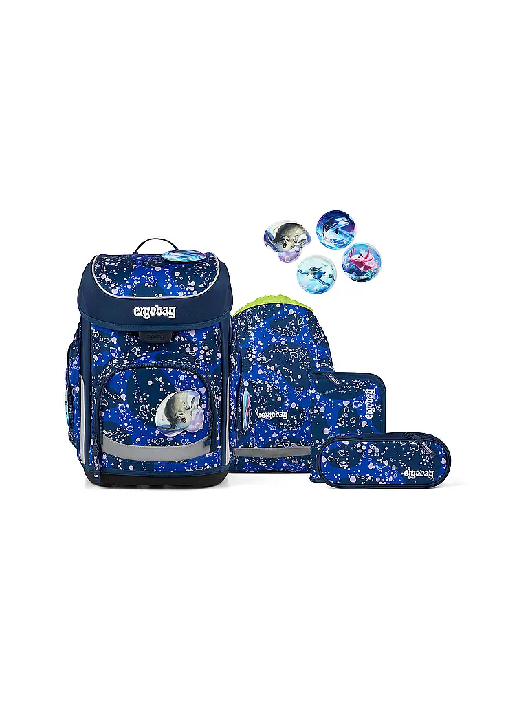 ERGOBAG | Schultaschen Set 5tlg CUBO OzeanBärwohner  | Lila