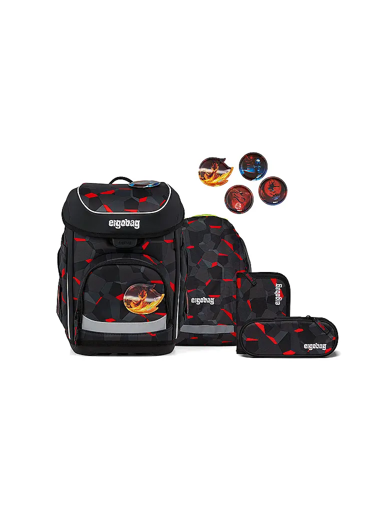 ERGOBAG | Schultaschen Set 5tlg CUBO TäkBärdo 2026 | Negro