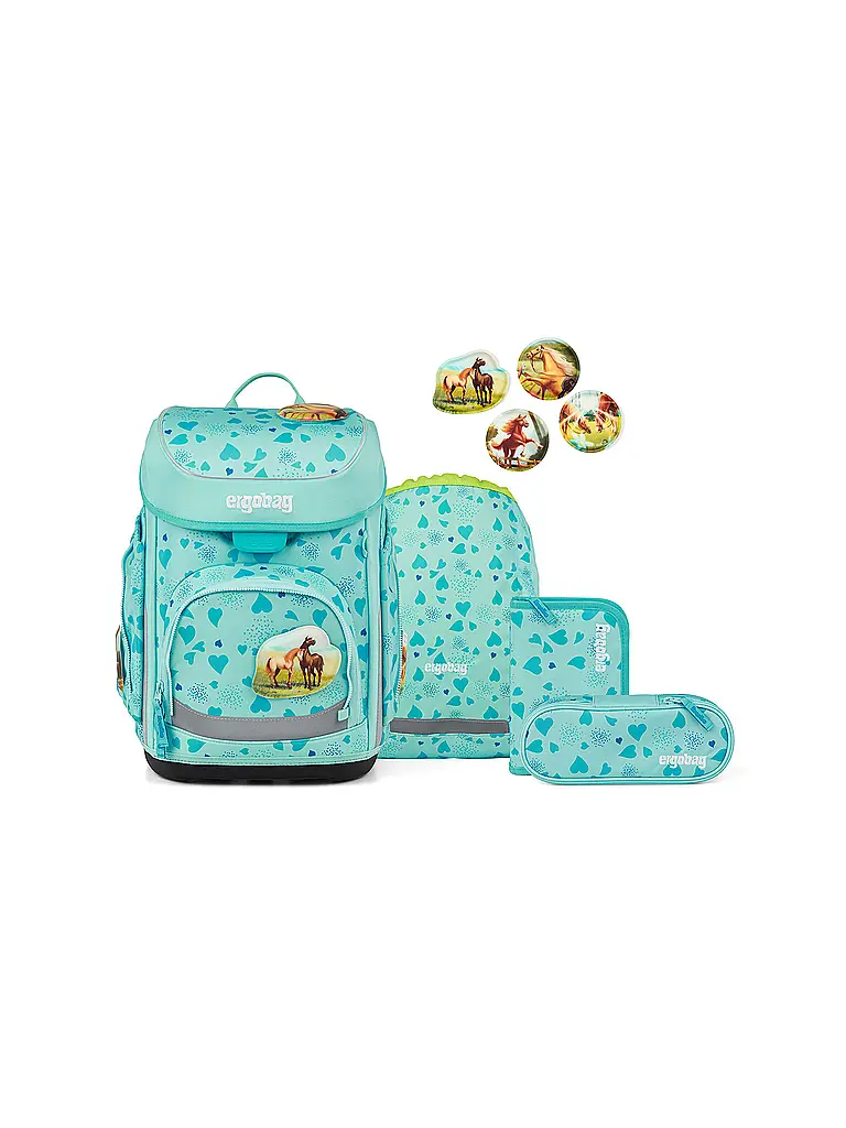 ERGOBAG | Schultaschen Set 5tlg CUBO | Turquesa