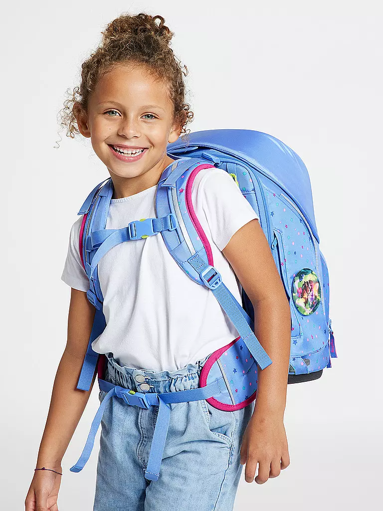 ERGOBAG | Schultaschen Set 5tlg Wide - Bärzaubernd | Azul claro