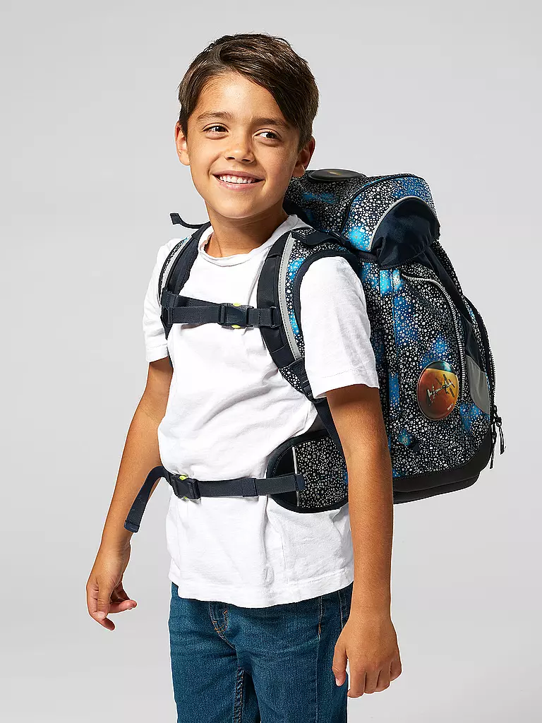 ERGOBAG | Schultaschen Set 6tlg. Pack - Bär Anhalter durch die Galaxie | Azul oscuro