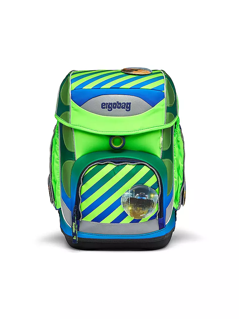 ERGOBAG | Set de Mochila Escolar 5 piezas Cubo TruckBär | Verde claro