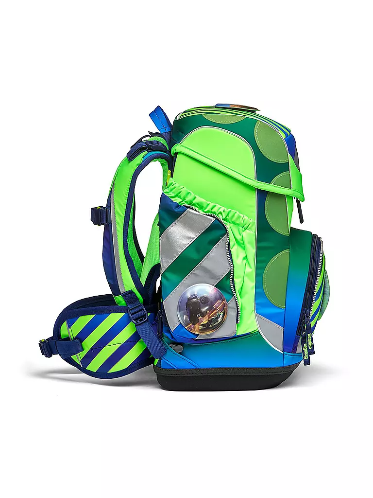 ERGOBAG | Set de Mochila Escolar 5 piezas Cubo TruckBär | Verde claro