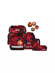 ERGOBAG | Set de mochila escolar 5 piezas CUBO | Rojo