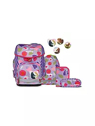 ERGOBAG | Set de mochila escolar 5 piezas CUBO | Lila