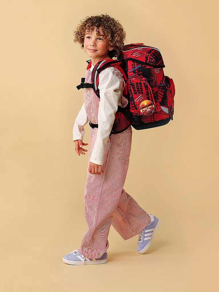 ERGOBAG | Set de mochila escolar 5 piezas CUBO | Rojo