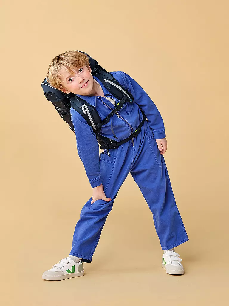 ERGOBAG | Set de mochila escolar 5 piezas CUBO | Azul oscuro