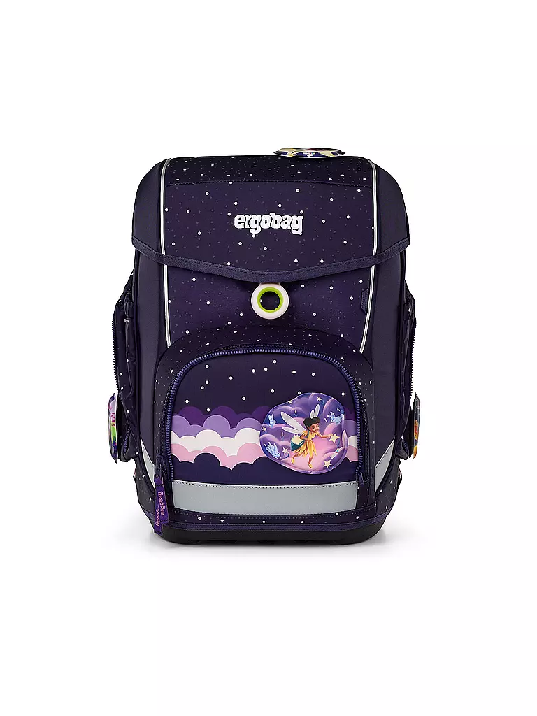 ERGOBAG | Set de mochila escolar 5 piezas SternguckBär CUBO Neo | Azul oscuro