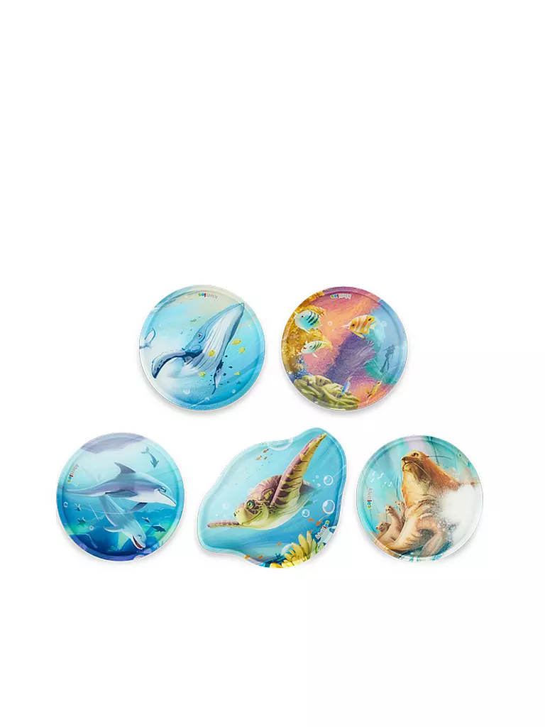 ERGOBAG | Set de mochila escolar 6 piezas - Pack Oso Buceador | Azul claro