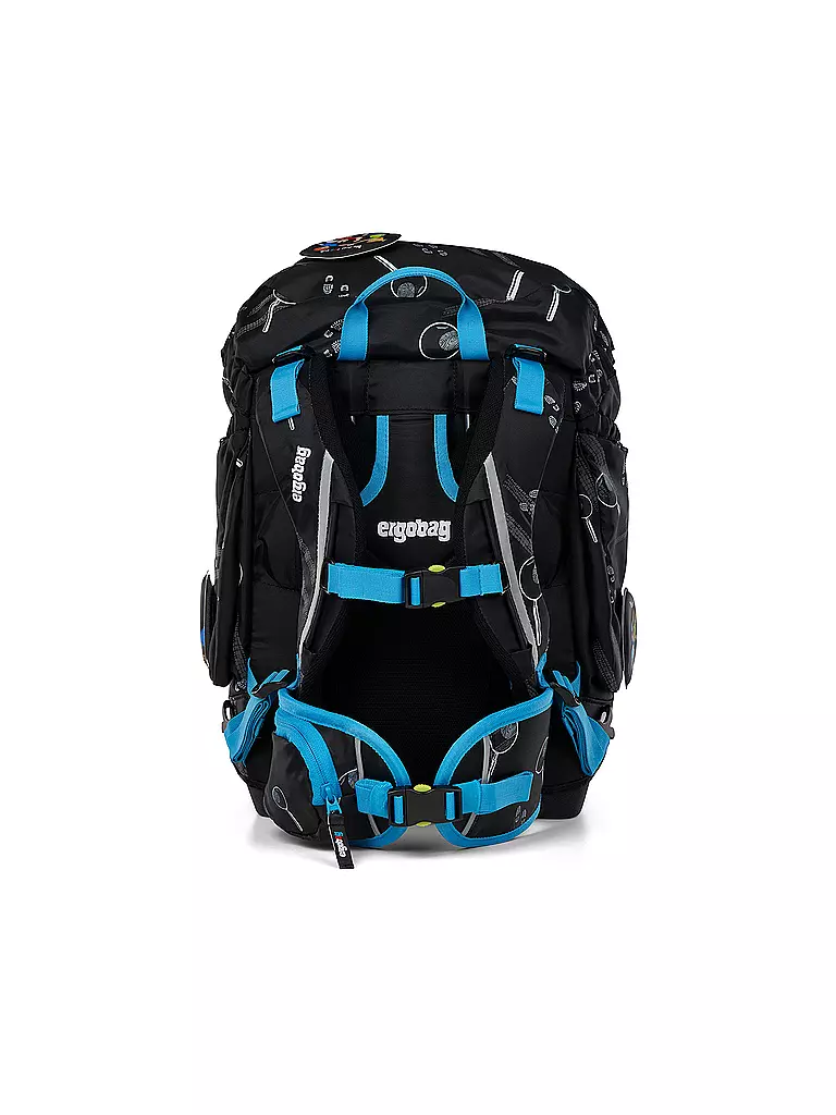 ERGOBAG | Set de mochila escolar 6 piezas Los Tres Signos de Interrogación | Negro