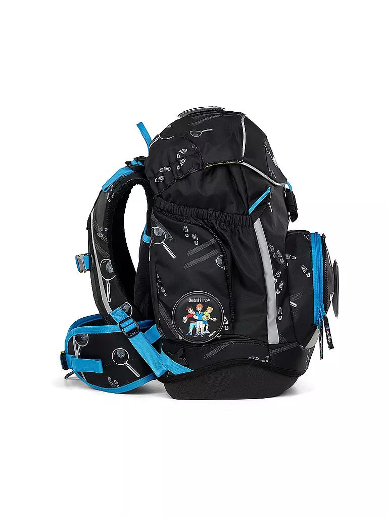 ERGOBAG | Set de mochila escolar 6 piezas Los Tres Signos de Interrogación | Negro