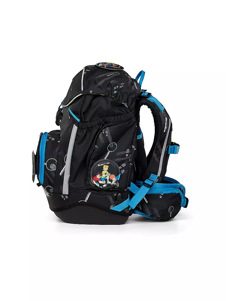 ERGOBAG | Set de mochila escolar 6 piezas Los Tres Signos de Interrogación | Negro