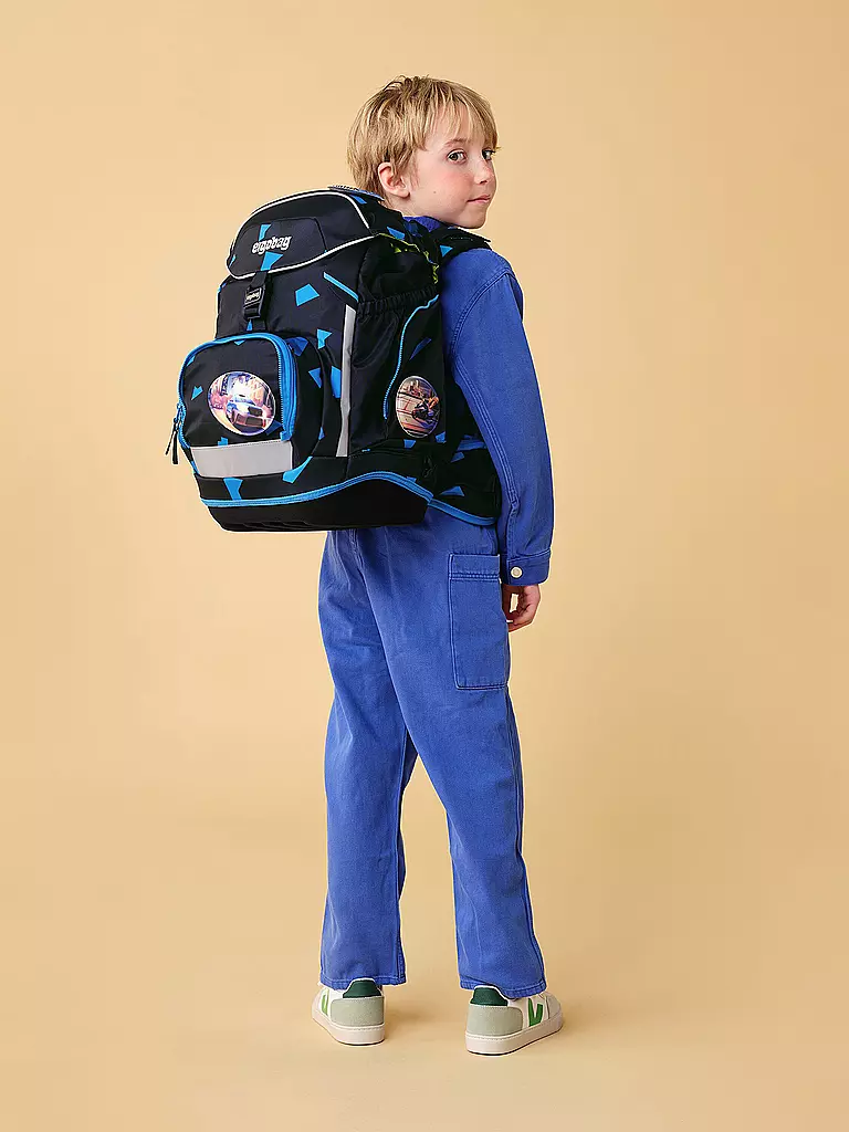 ERGOBAG | Set de mochila escolar 6 piezas Los Tres Signos de Interrogación | Negro