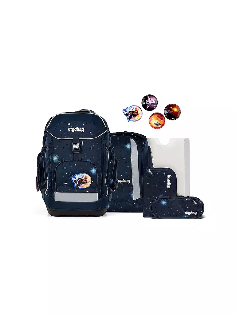 ERGOBAG | Set de mochila escolar 6 piezas MAXI KoBärnikus | Azul oscuro