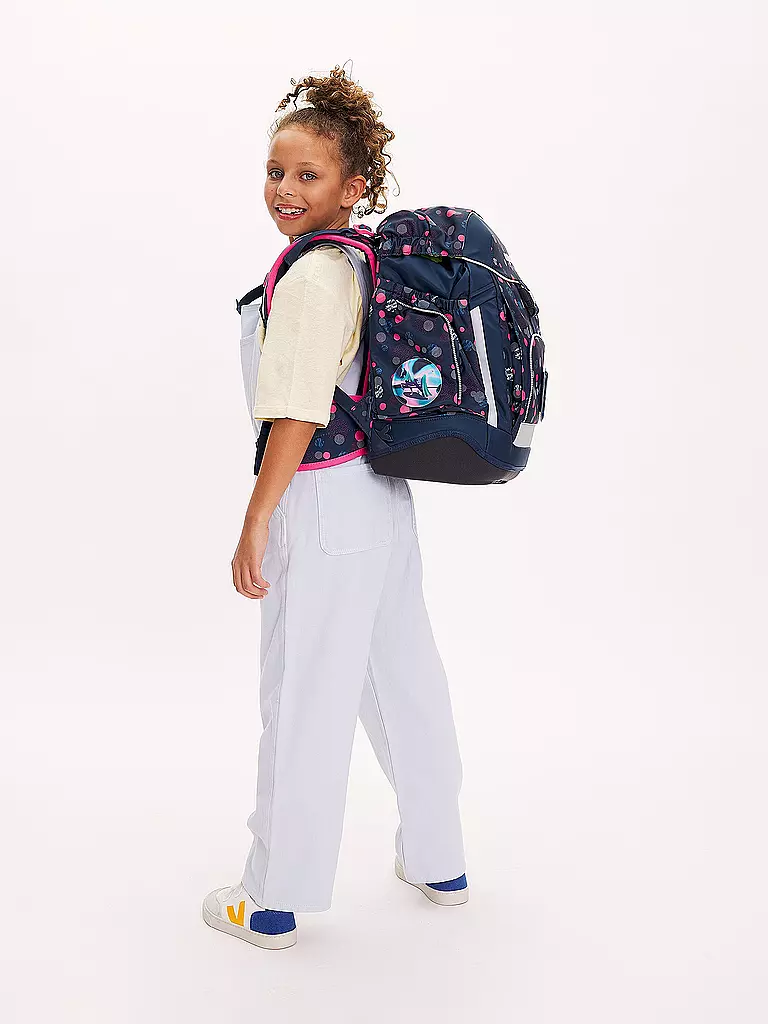 ERGOBAG | Set de mochila escolar 6 piezas MAXI Reflex Glow - Mundo de osos fantasma |