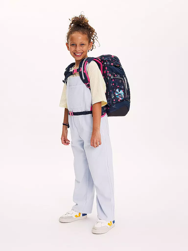 ERGOBAG | Set de mochila escolar 6 piezas MAXI Reflex Glow - Mundo de osos fantasma |