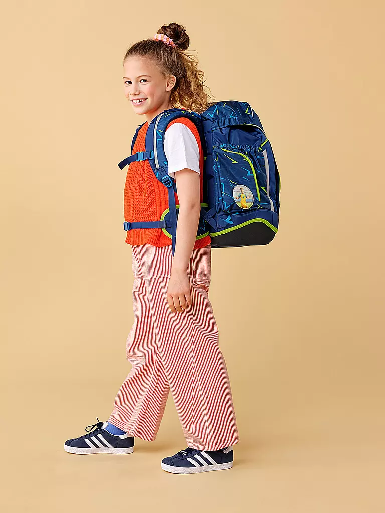 ERGOBAG | Set de mochila escolar 6 piezas MAXI SpitzenbreitBär | Azul oscuro