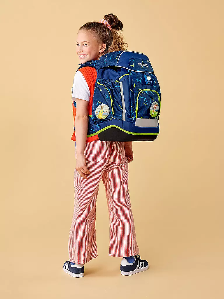 ERGOBAG | Set de mochila escolar 6 piezas MAXI SpitzenbreitBär | Azul oscuro