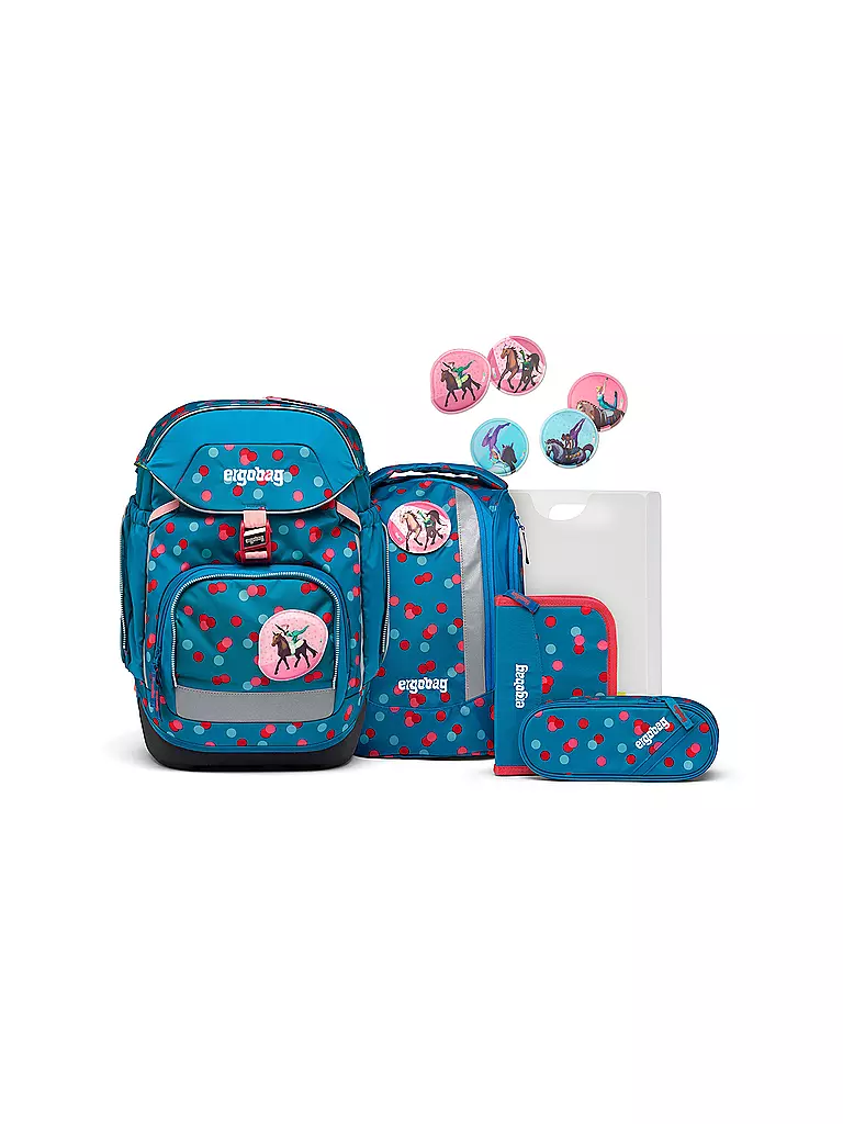 ERGOBAG | Set de mochila escolar 6 piezas PACK - VoltiBär | Petróleo