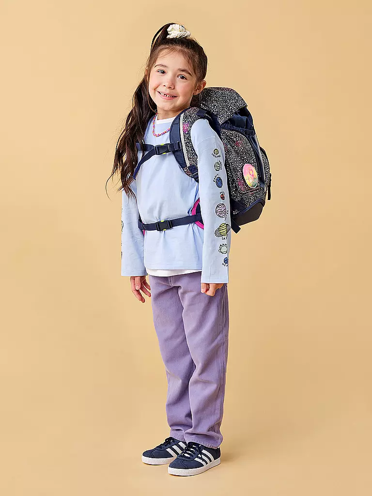 ERGOBAG | Set de mochila escolar 6 piezas Pack Bärlaxy | Azul oscuro