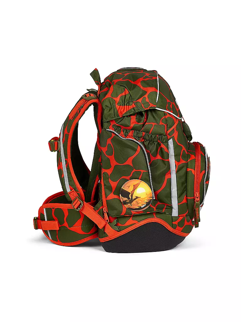 ERGOBAG | Set de mochila escolar 6 piezas PACK Lumi - FeuerspeiBär | Oliva