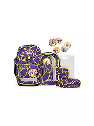 ERGOBAG | Set de mochila escolar 6 piezas PACK Lumi - SuBärkraft | Lila