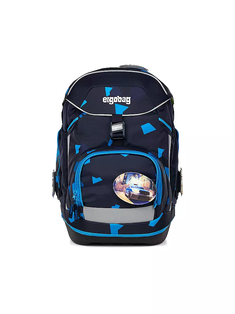 ERGOBAG | Set de mochila escolar 6 piezas Pack Persecución | Negro