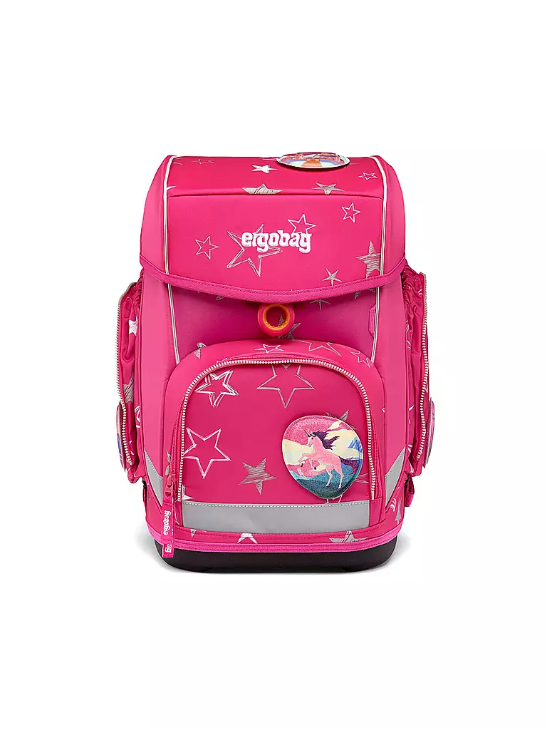 ERGOBAG | Set de mochila escolar Cubo 5 piezas SternzauBär | Fucsia