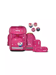 ERGOBAG | Set de mochila escolar CUBO de 5 piezas | Fucsia