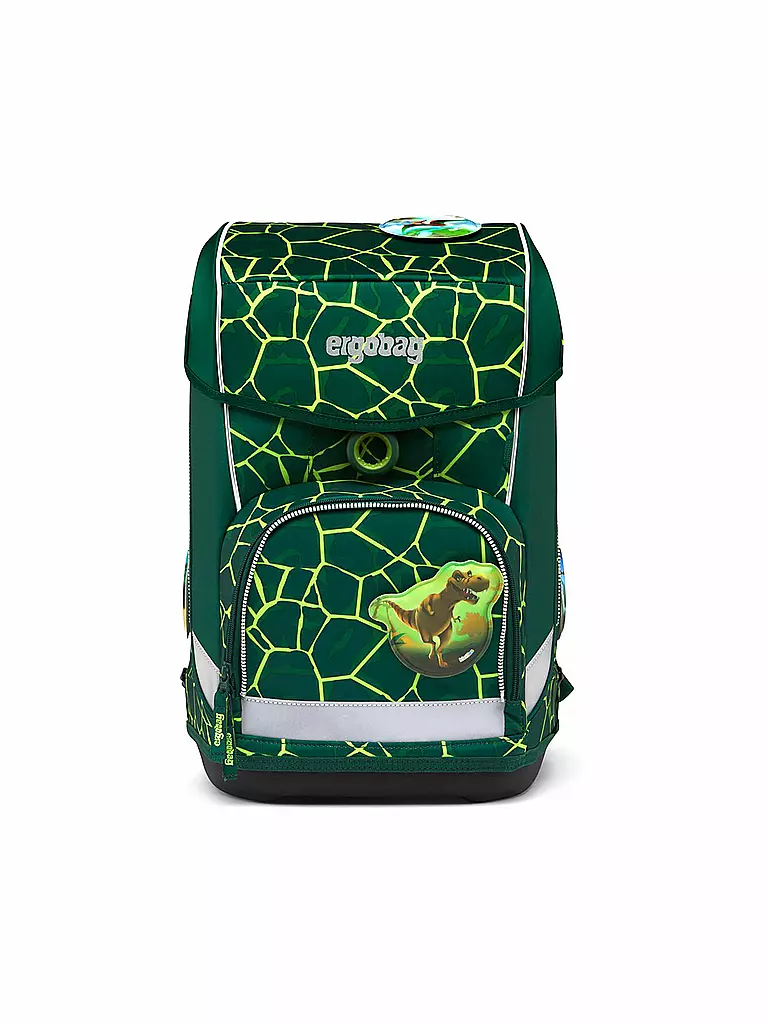 ERGOBAG | Set de mochila escolar Cubo Light 6 piezas BärRex | Verde oscuro