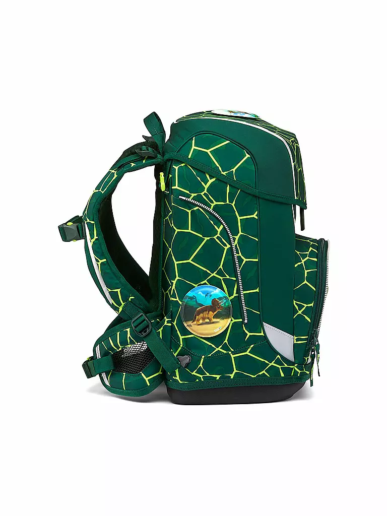 ERGOBAG | Set de mochila escolar Cubo Light 6 piezas BärRex | Verde oscuro
