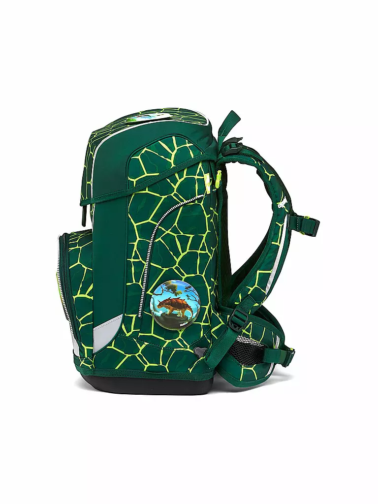 ERGOBAG | Set de mochila escolar Cubo Light 6 piezas BärRex | Verde oscuro