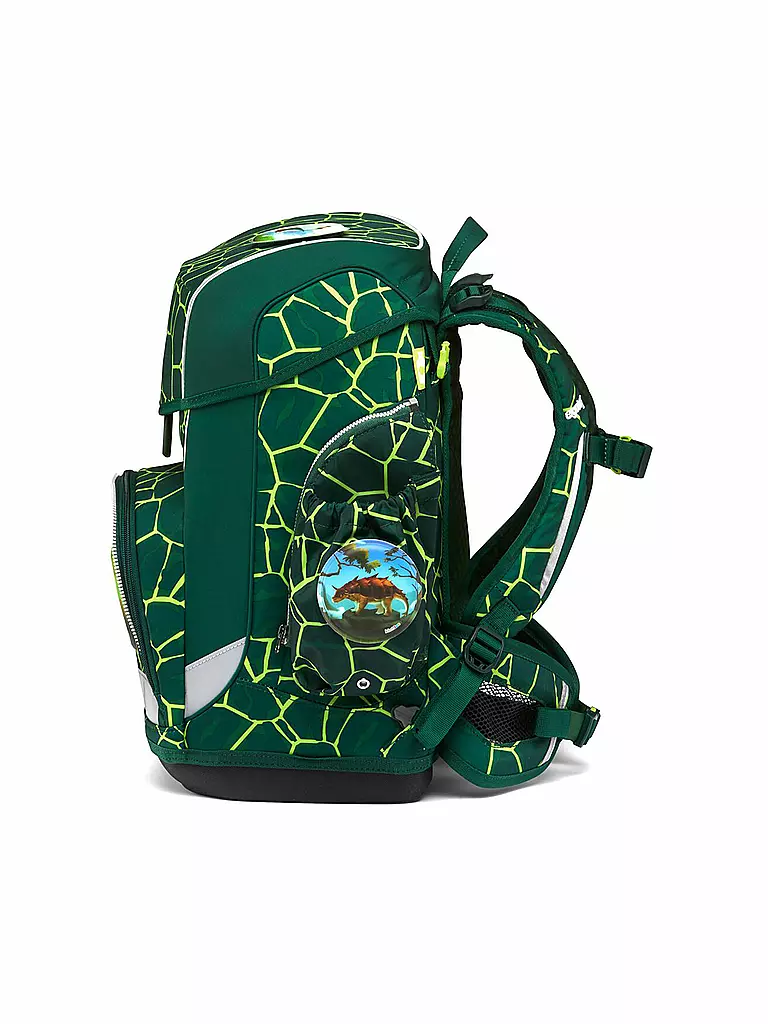 ERGOBAG | Set de mochila escolar Cubo Light 6 piezas BärRex | Verde oscuro
