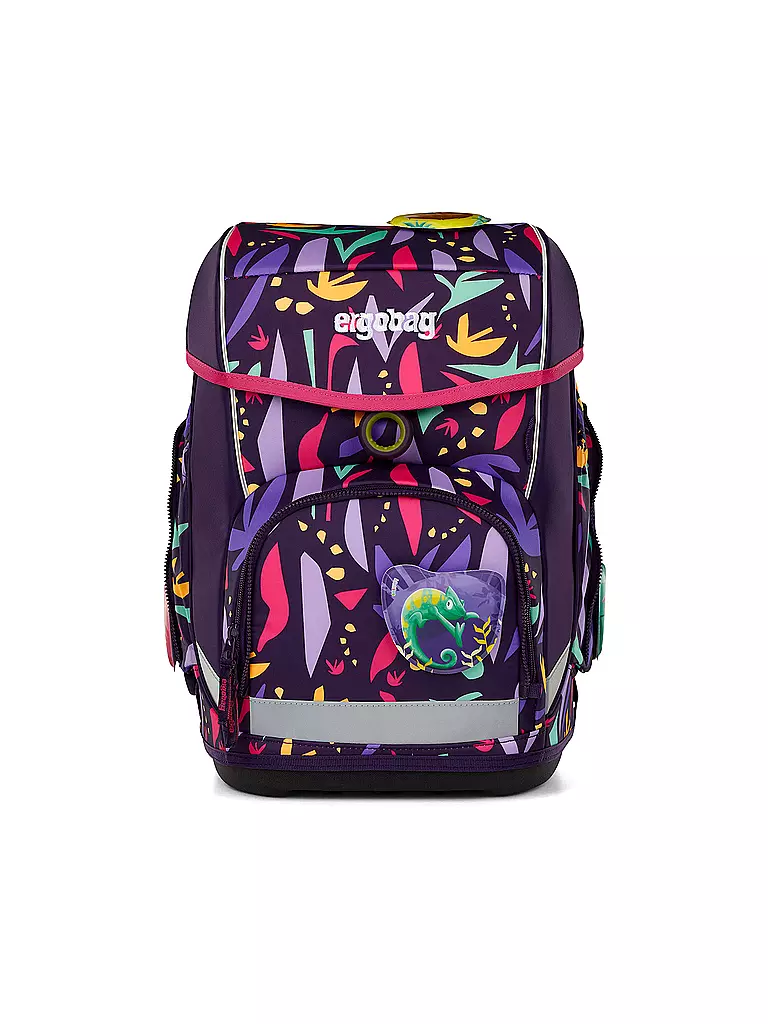 ERGOBAG | Set de mochila escolar de 5 piezas AmBärzonas CUBO Neo | Lila