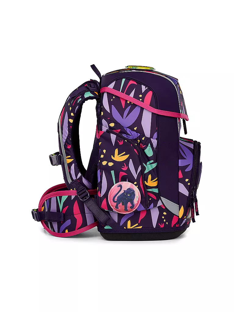 ERGOBAG | Set de mochila escolar de 5 piezas AmBärzonas CUBO Neo | Lila