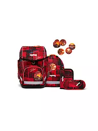 ERGOBAG | Set de mochilas escolares de 5 piezas CUBO - | Rojo