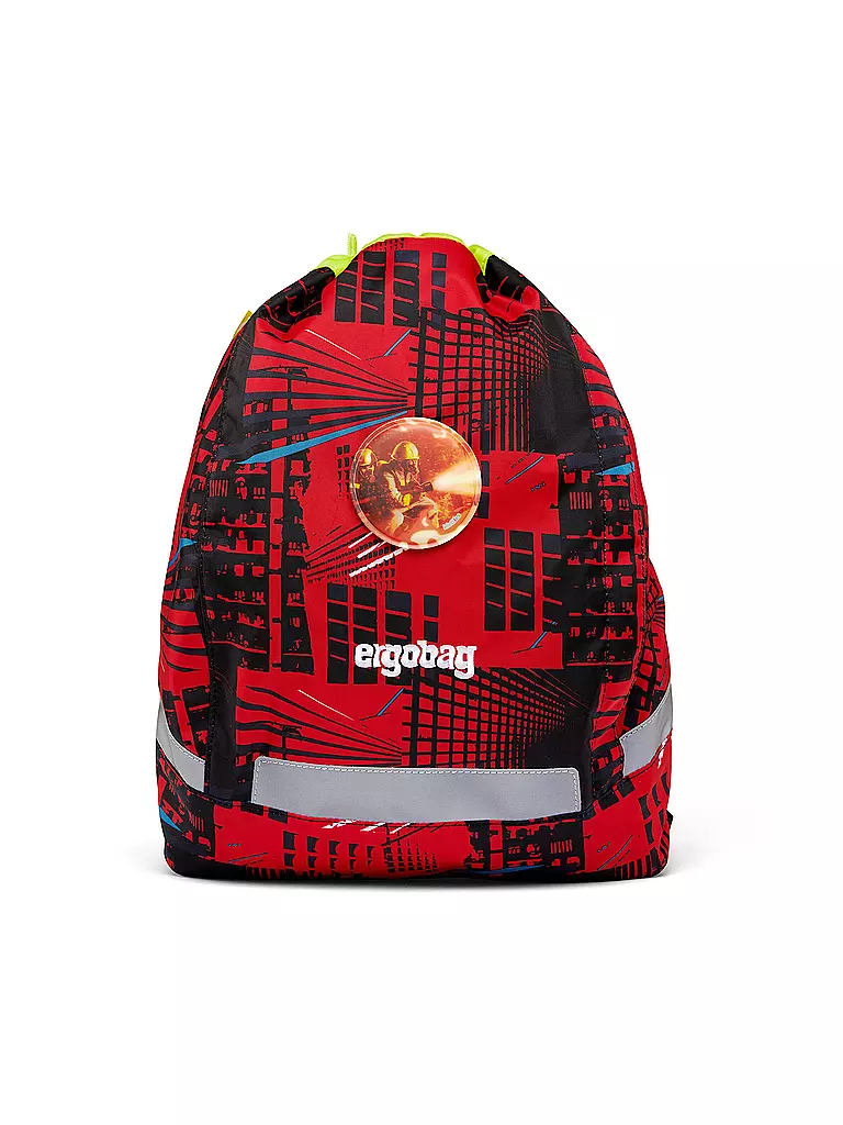ERGOBAG | Set de mochila escolar de 5 piezas CUBO -  AlarmBäreitschaft | Rojo