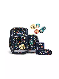 ERGOBAG | Set de mochila escolar de 5 piezas CUBO - BlütenzauBär | Azul oscuro