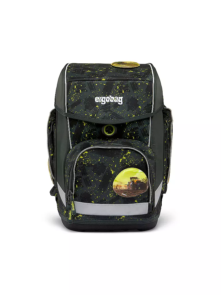 ERGOBAG | Set de mochila escolar de 5 piezas CUBO - MähdreschBär | Verde oscuro